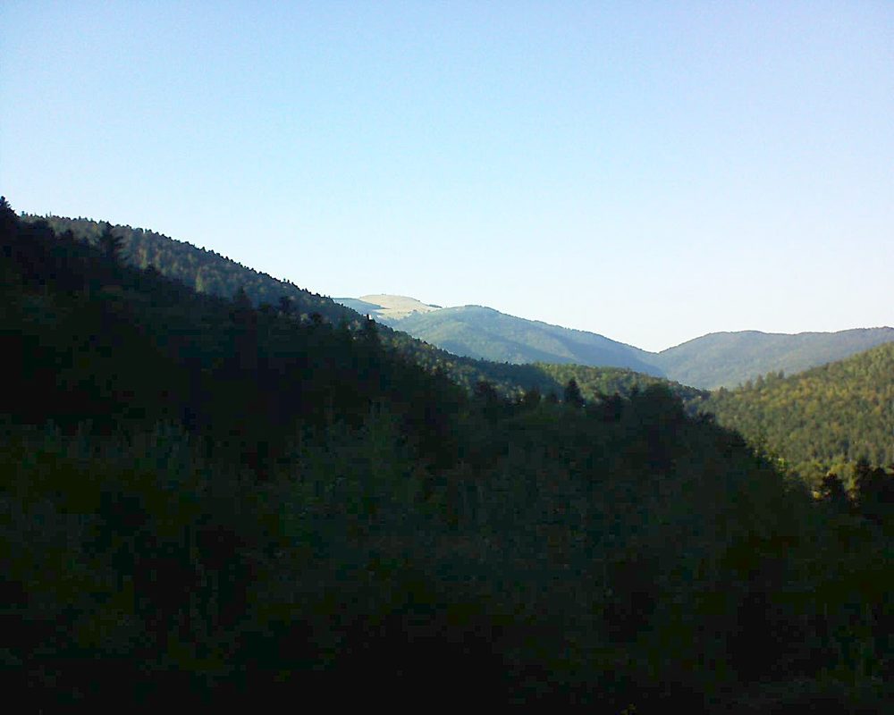 Le petit ballon vu depuis le Domaine Langmatt à Murbach le 27.09.2018 à 17:30 Le petit ballon (Alsace, Vosges) le 27.09.2018 à 17:30