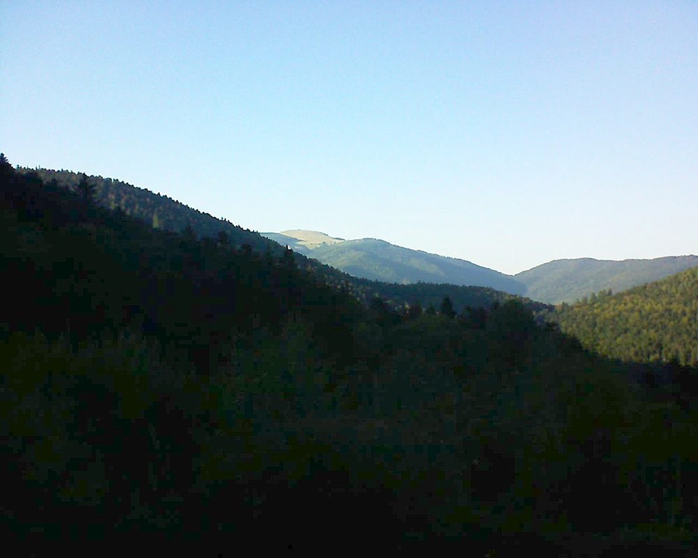 Le petit ballon vu depuis le Domaine Langmatt à Murbach le 27.09.2018 à 17:45 Le petit ballon (Alsace, Vosges) le 27.09.2018 à 17:45