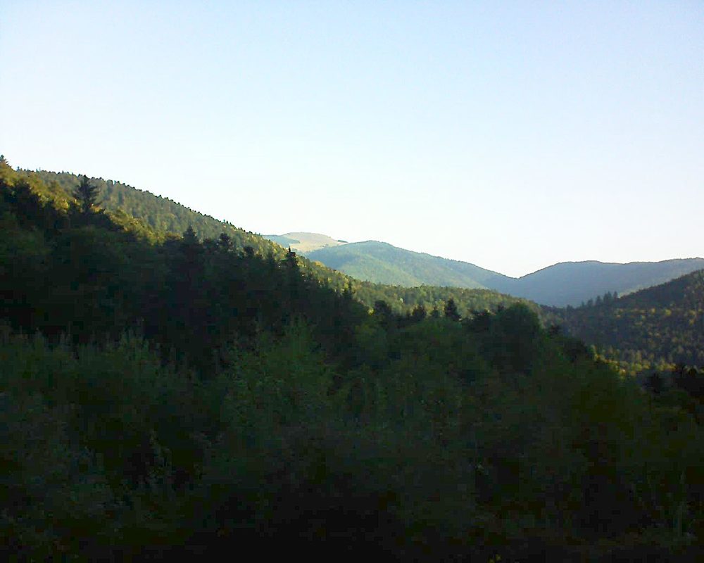 Le petit ballon vu depuis le Domaine Langmatt à Murbach le 28.09.2018 à 08:30 Le petit ballon (Alsace, Vosges) le 28.09.2018 à 08:30