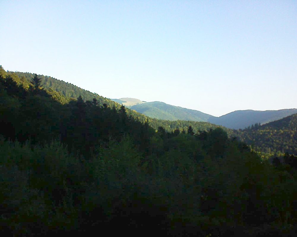 Le petit ballon vu depuis le Domaine Langmatt à Murbach le 28.09.2018 à 08:45 Le petit ballon (Alsace, Vosges) le 28.09.2018 à 08:45