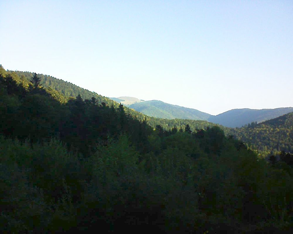 Le petit ballon vu depuis le Domaine Langmatt à Murbach le 28.09.2018 à 09:00 Le petit ballon (Alsace, Vosges) le 28.09.2018 à 09:00