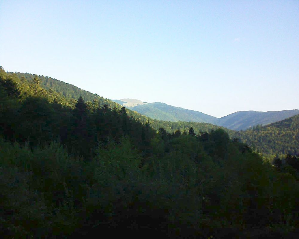 Le petit ballon vu depuis le Domaine Langmatt à Murbach le 28.09.2018 à 09:30 Le petit ballon (Alsace, Vosges) le 28.09.2018 à 09:30