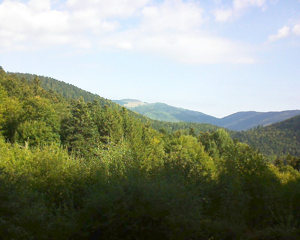 Le petit ballon vu depuis le Domaine Langmatt à Murbach le 28.09.2018 à 10:30 Le petit ballon (Alsace, Vosges) le 28.09.2018 à 10:30