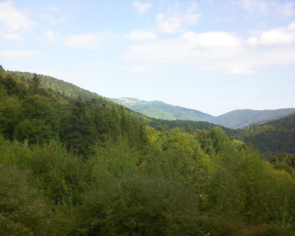 Le petit ballon vu depuis le Domaine Langmatt à Murbach le 28.09.2018 à 11:00 Le petit ballon (Alsace, Vosges) le 28.09.2018 à 11:00