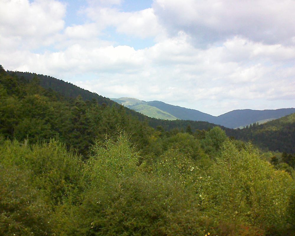 Le petit ballon vu depuis le Domaine Langmatt à Murbach le 28.09.2018 à 13:00 Le petit ballon (Alsace, Vosges) le 28.09.2018 à 13:00