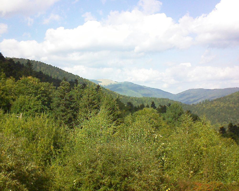 Le petit ballon vu depuis le Domaine Langmatt à Murbach le 28.09.2018 à 14:15 Le petit ballon (Alsace, Vosges) le 28.09.2018 à 14:15