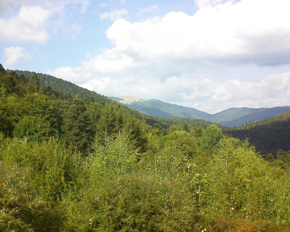 Le petit ballon vu depuis le Domaine Langmatt à Murbach le 28.09.2018 à 14:30 Le petit ballon (Alsace, Vosges) le 28.09.2018 à 14:30