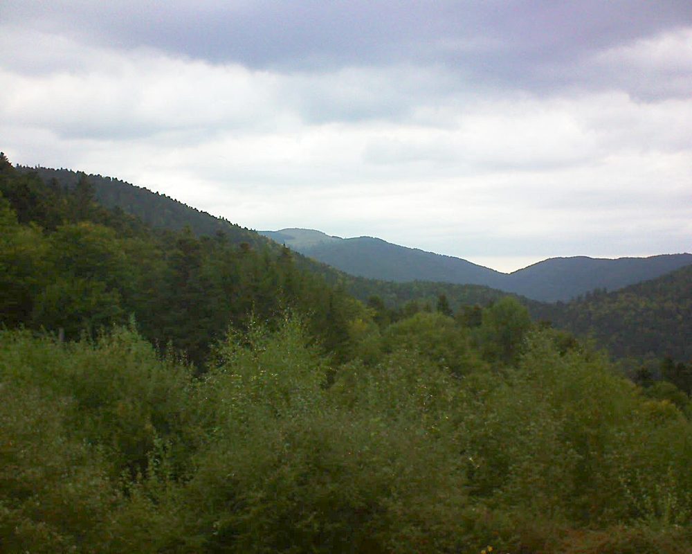 Le petit ballon vu depuis le Domaine Langmatt à Murbach le 28.09.2018 à 18:15 Le petit ballon (Alsace, Vosges) le 28.09.2018 à 18:15