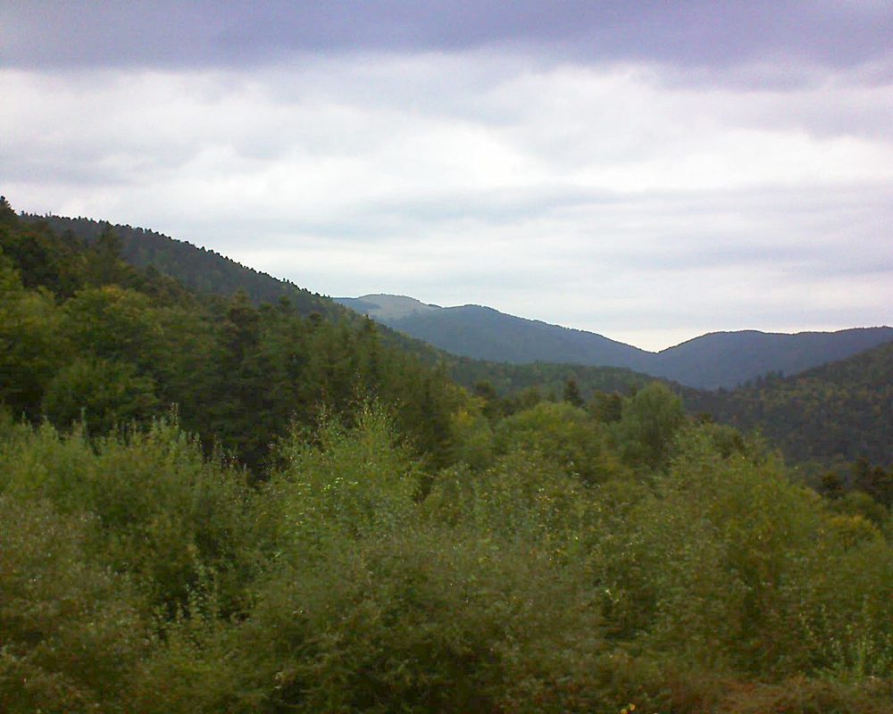 Le petit ballon vu depuis le Domaine Langmatt à Murbach le 28.09.2018 à 18:30 Le petit ballon (Alsace, Vosges) le 28.09.2018 à 18:30