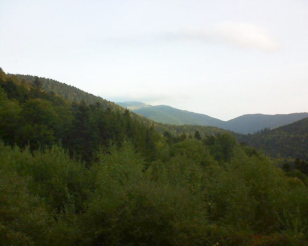 Le petit ballon vu depuis le Domaine Langmatt à Murbach le 29.09.2018 à 08:15 Le petit ballon (Alsace, Vosges) le 29.09.2018 à 08:15