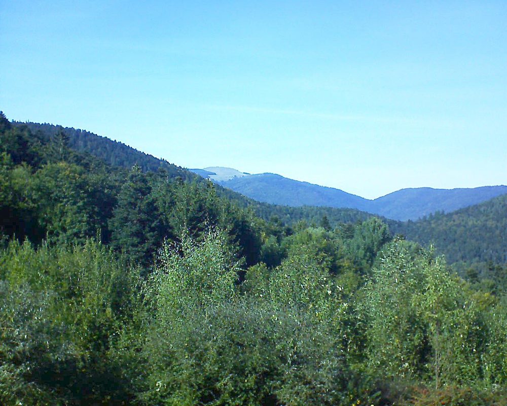 Le petit ballon vu depuis le Domaine Langmatt à Murbach le 29.09.2018 à 15:45 Le petit ballon (Alsace, Vosges) le 29.09.2018 à 15:45