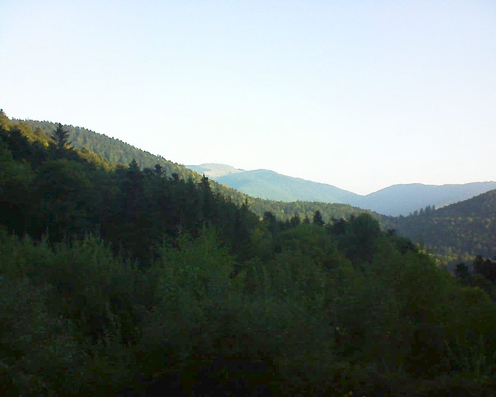 Le petit ballon vu depuis le Domaine Langmatt à Murbach le 30.09.2018 à 08:30 Le petit ballon (Alsace, Vosges) le 30.09.2018 à 08:30