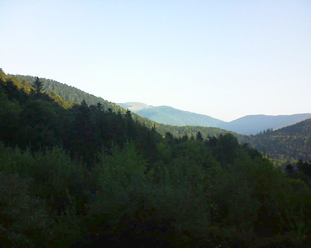 Le petit ballon vu depuis le Domaine Langmatt à Murbach le 30.09.2018 à 08:45 Le petit ballon (Alsace, Vosges) le 30.09.2018 à 08:45