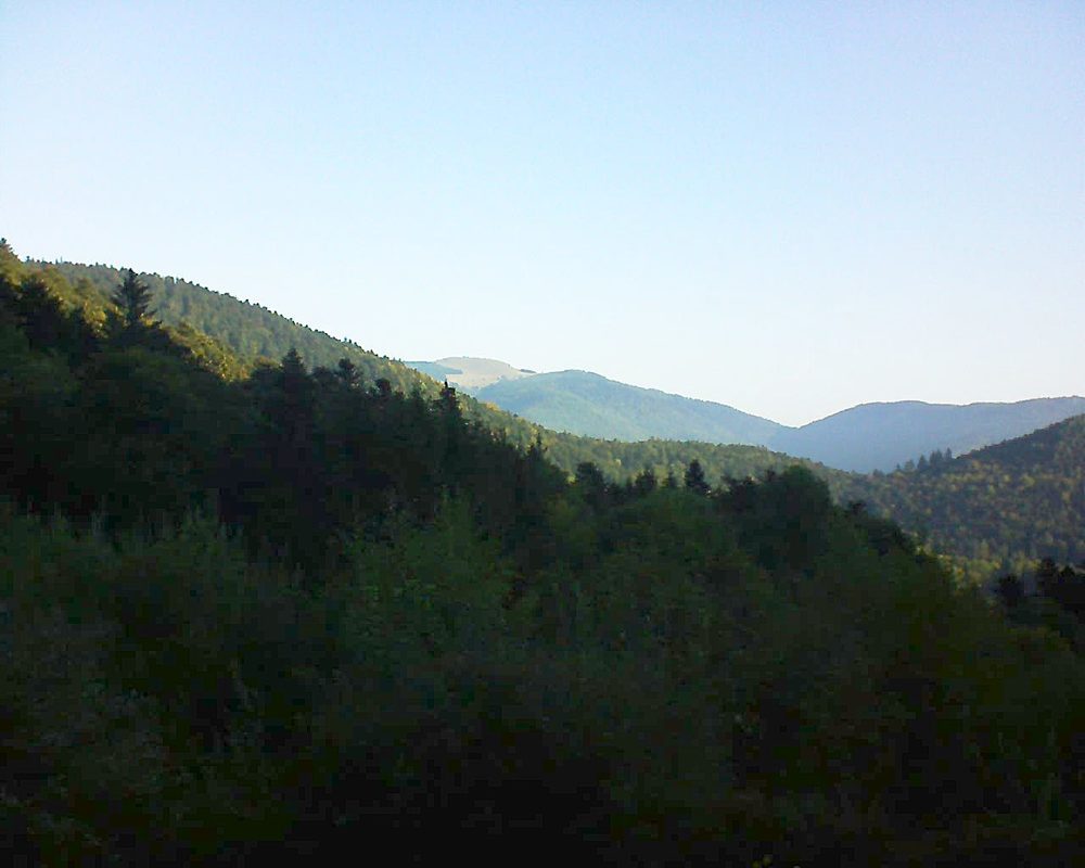 Le petit ballon vu depuis le Domaine Langmatt à Murbach le 30.09.2018 à 09:00 Le petit ballon (Alsace, Vosges) le 30.09.2018 à 09:00
