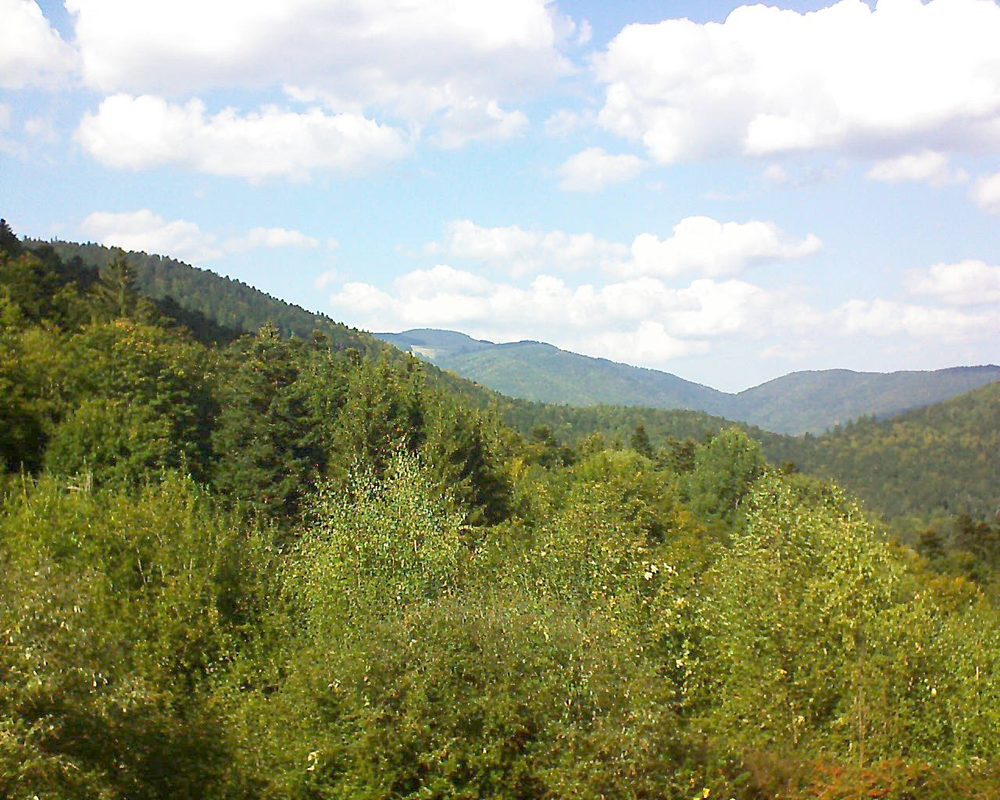 Le petit ballon vu depuis le Domaine Langmatt à Murbach le 30.09.2018 à 14:45 Le petit ballon (Alsace, Vosges) le 30.09.2018 à 14:45