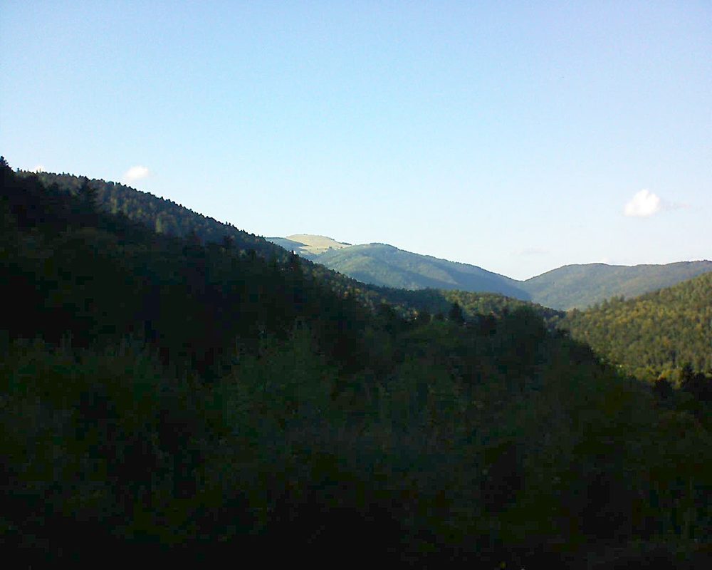 Le petit ballon vu depuis le Domaine Langmatt à Murbach le 30.09.2018 à 17:30 Le petit ballon (Alsace, Vosges) le 30.09.2018 à 17:30