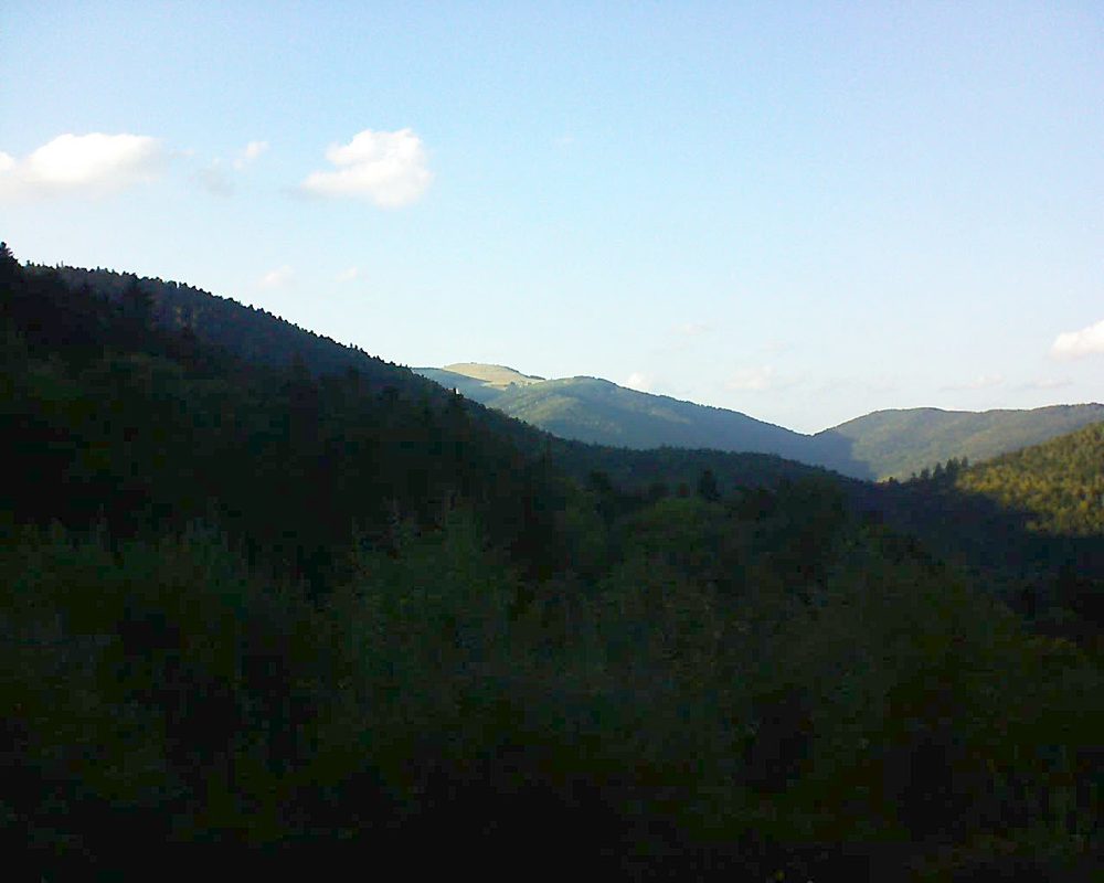 Le petit ballon vu depuis le Domaine Langmatt à Murbach le 30.09.2018 à 18:00 Le petit ballon (Alsace, Vosges) le 30.09.2018 à 18:00