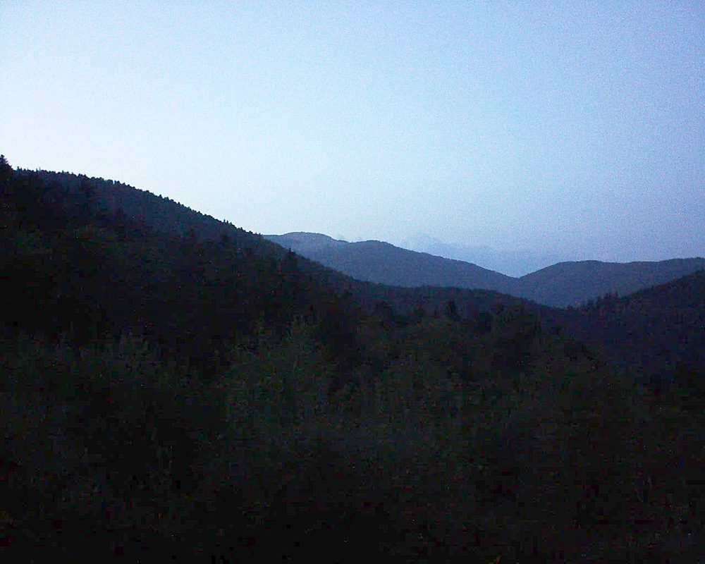 Le petit ballon vu depuis le Domaine Langmatt à Murbach le 30.09.2018 à 19:30 Le petit ballon (Alsace, Vosges) le 30.09.2018 à 19:30