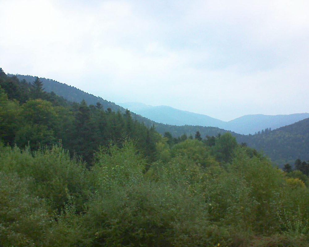Le petit ballon vu depuis le Domaine Langmatt à Murbach le 01.10.2018 à 08:00 Le petit ballon (Alsace, Vosges) le 01.10.2018 à 08:00