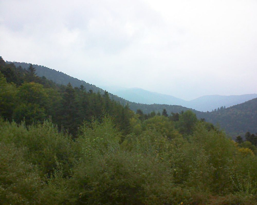 Le petit ballon vu depuis le Domaine Langmatt à Murbach le 01.10.2018 à 08:30 Le petit ballon (Alsace, Vosges) le 01.10.2018 à 08:30