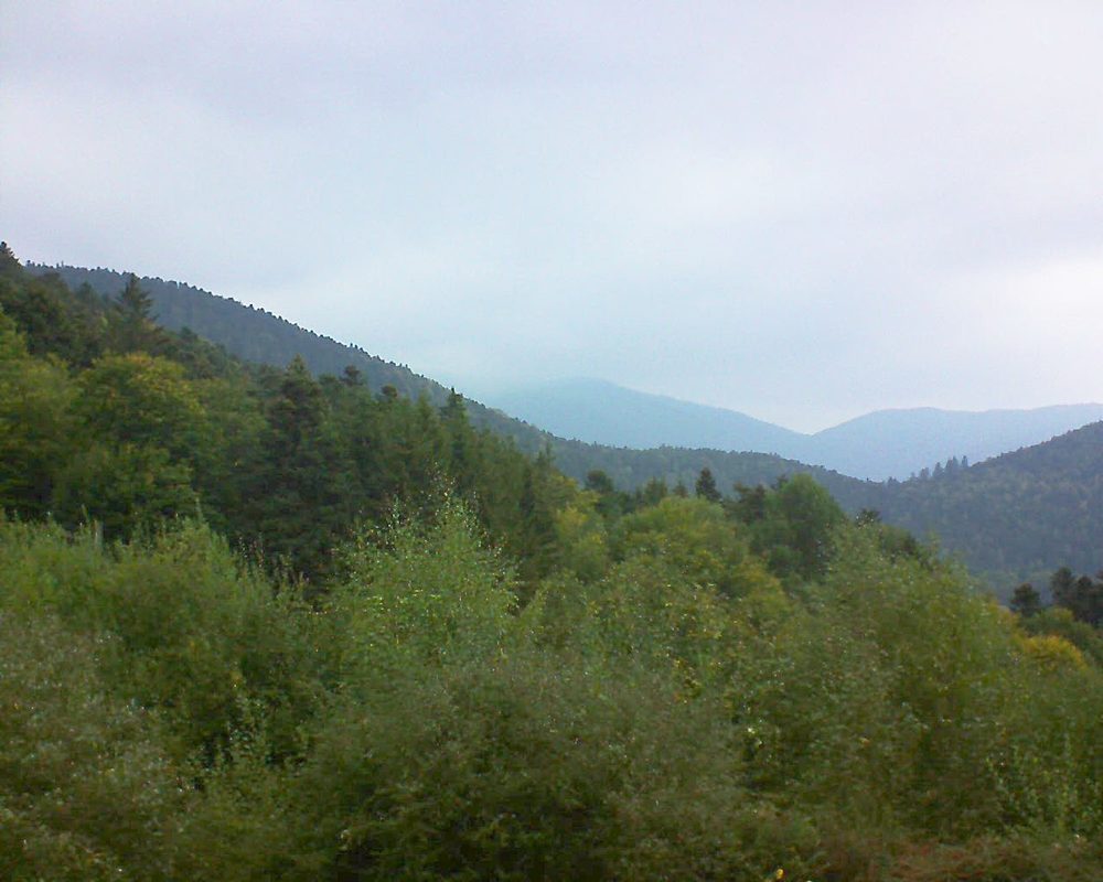 Le petit ballon vu depuis le Domaine Langmatt à Murbach le 01.10.2018 à 09:00 Le petit ballon (Alsace, Vosges) le 01.10.2018 à 09:00
