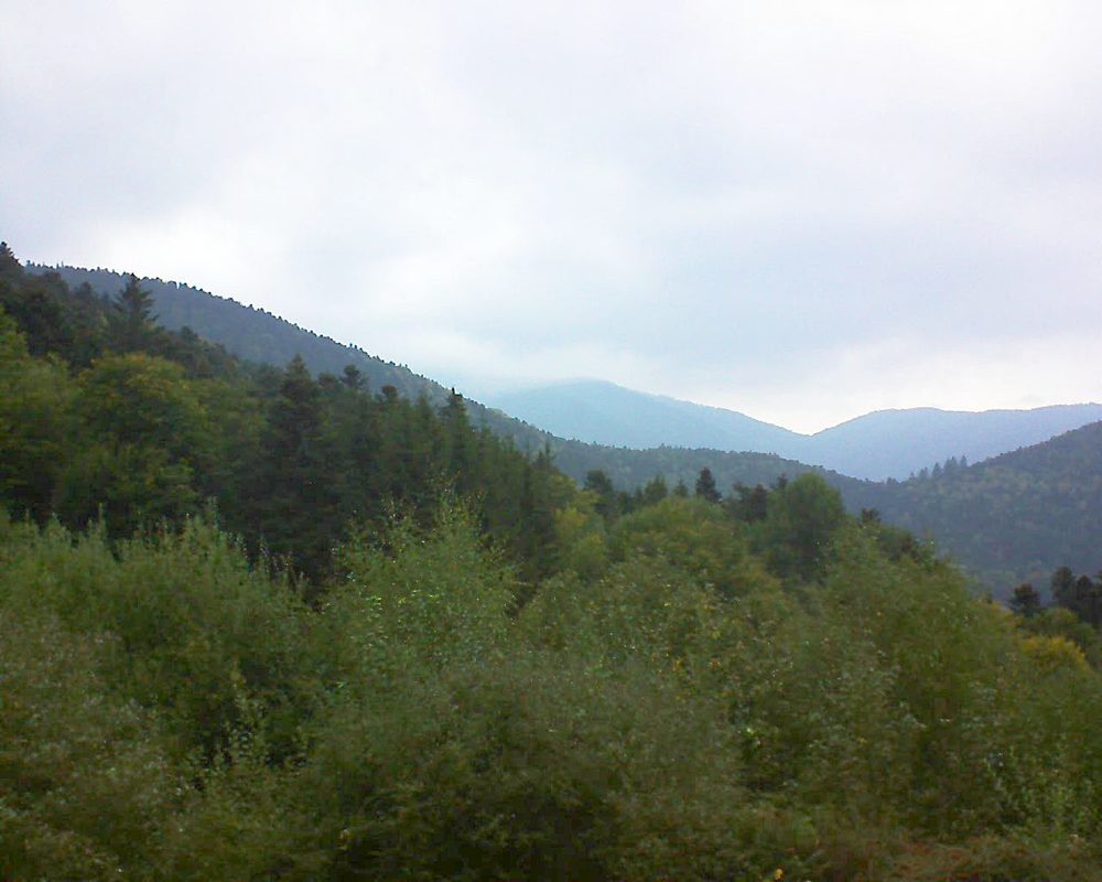 Le petit ballon vu depuis le Domaine Langmatt à Murbach le 01.10.2018 à 09:15 Le petit ballon (Alsace, Vosges) le 01.10.2018 à 09:15