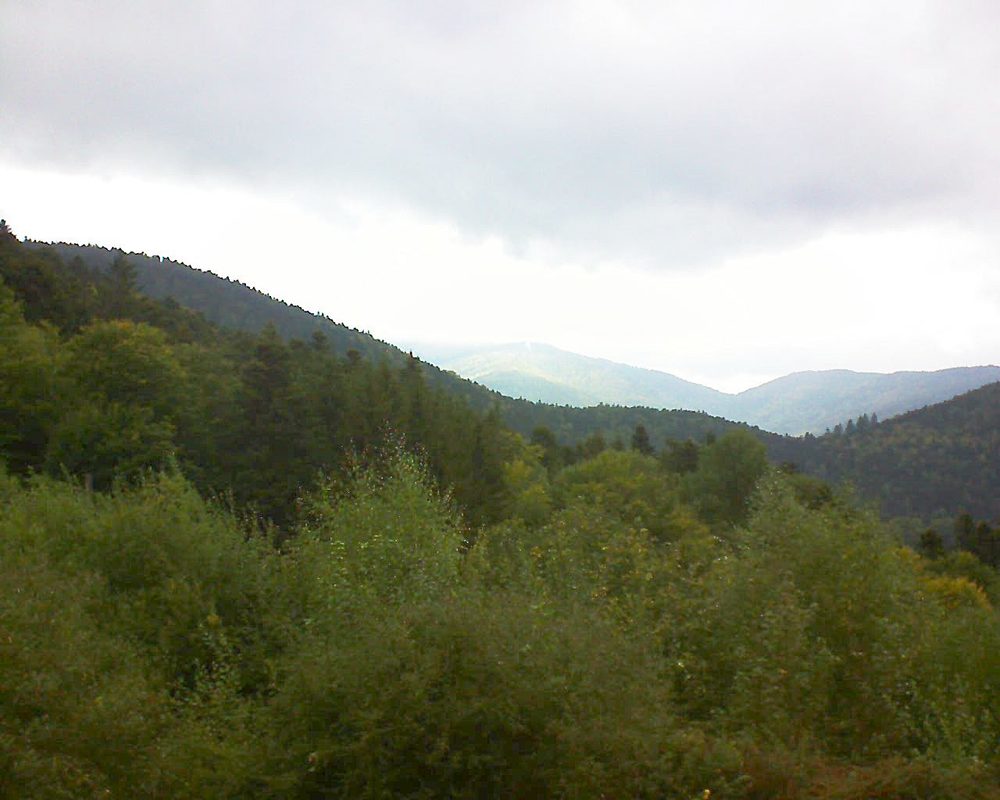 Le petit ballon vu depuis le Domaine Langmatt à Murbach le 01.10.2018 à 13:30 Le petit ballon (Alsace, Vosges) le 01.10.2018 à 13:30