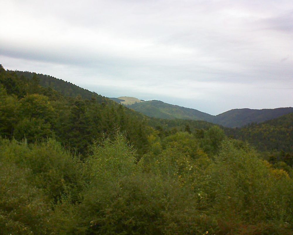 Le petit ballon vu depuis le Domaine Langmatt à Murbach le 02.10.2018 à 12:30 Le petit ballon (Alsace, Vosges) le 02.10.2018 à 12:30