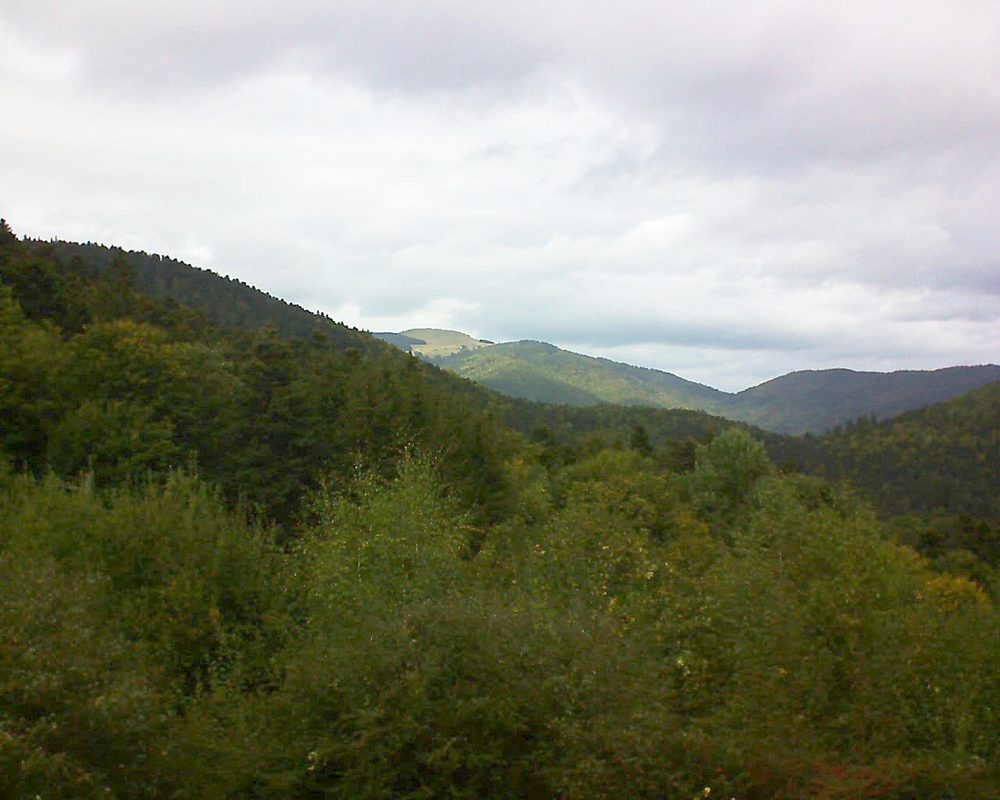 Le petit ballon vu depuis le Domaine Langmatt à Murbach le 02.10.2018 à 14:30 Le petit ballon (Alsace, Vosges) le 02.10.2018 à 14:30