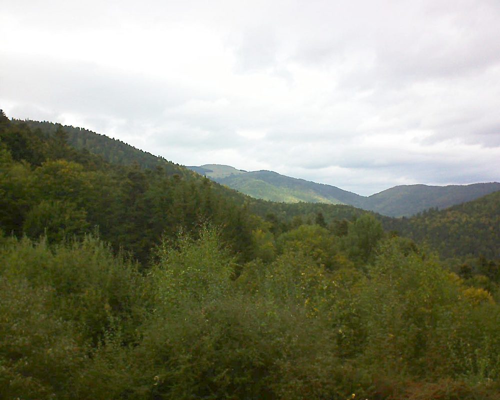 Le petit ballon vu depuis le Domaine Langmatt à Murbach le 02.10.2018 à 14:45 Le petit ballon (Alsace, Vosges) le 02.10.2018 à 14:45