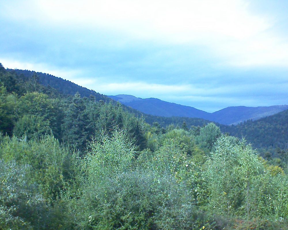 Le petit ballon vu depuis le Domaine Langmatt à Murbach le 02.10.2018 à 15:00 Le petit ballon (Alsace, Vosges) le 02.10.2018 à 15:00