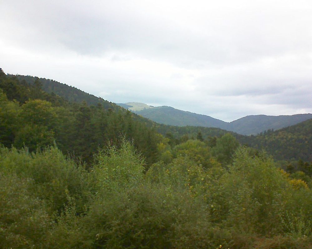 Le petit ballon vu depuis le Domaine Langmatt à Murbach le 02.10.2018 à 17:00 Le petit ballon (Alsace, Vosges) le 02.10.2018 à 17:00