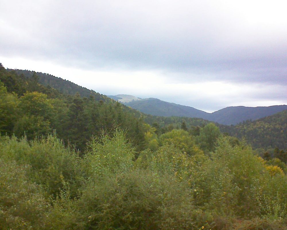 Le petit ballon vu depuis le Domaine Langmatt à Murbach le 02.10.2018 à 18:00 Le petit ballon (Alsace, Vosges) le 02.10.2018 à 18:00
