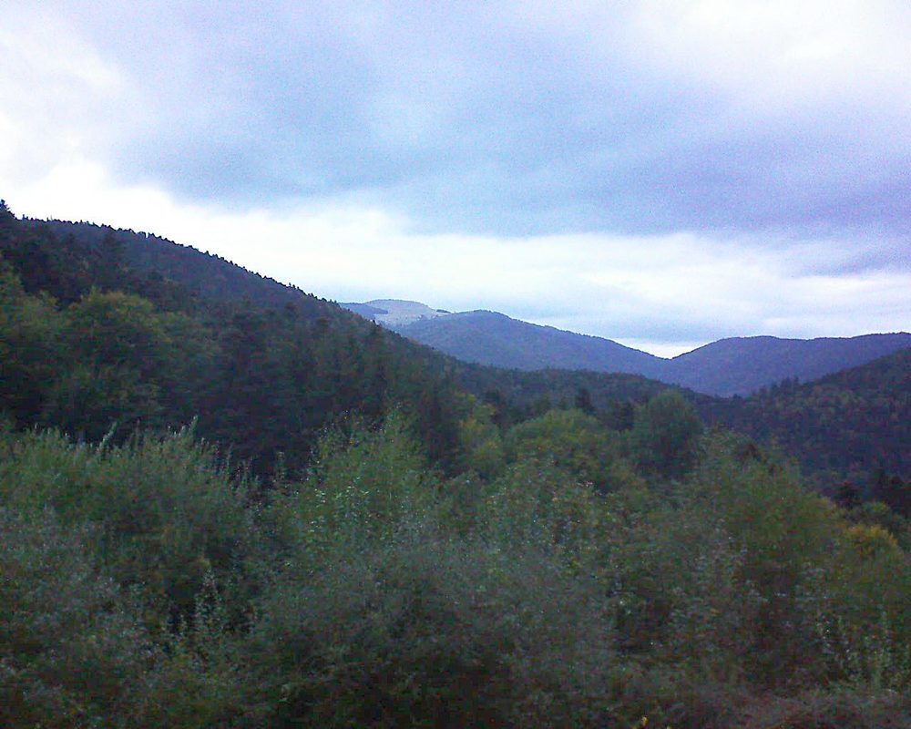 Le petit ballon vu depuis le Domaine Langmatt à Murbach le 02.10.2018 à 19:00 Le petit ballon (Alsace, Vosges) le 02.10.2018 à 19:00