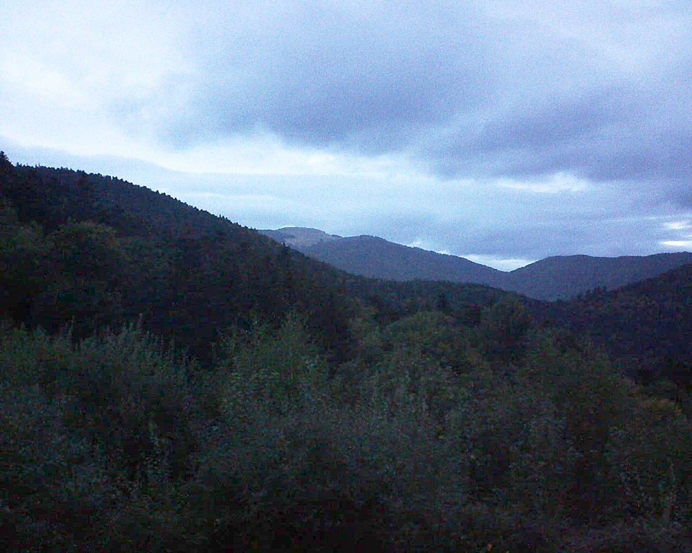 Le petit ballon vu depuis le Domaine Langmatt à Murbach le 02.10.2018 à 19:15 Le petit ballon (Alsace, Vosges) le 02.10.2018 à 19:15