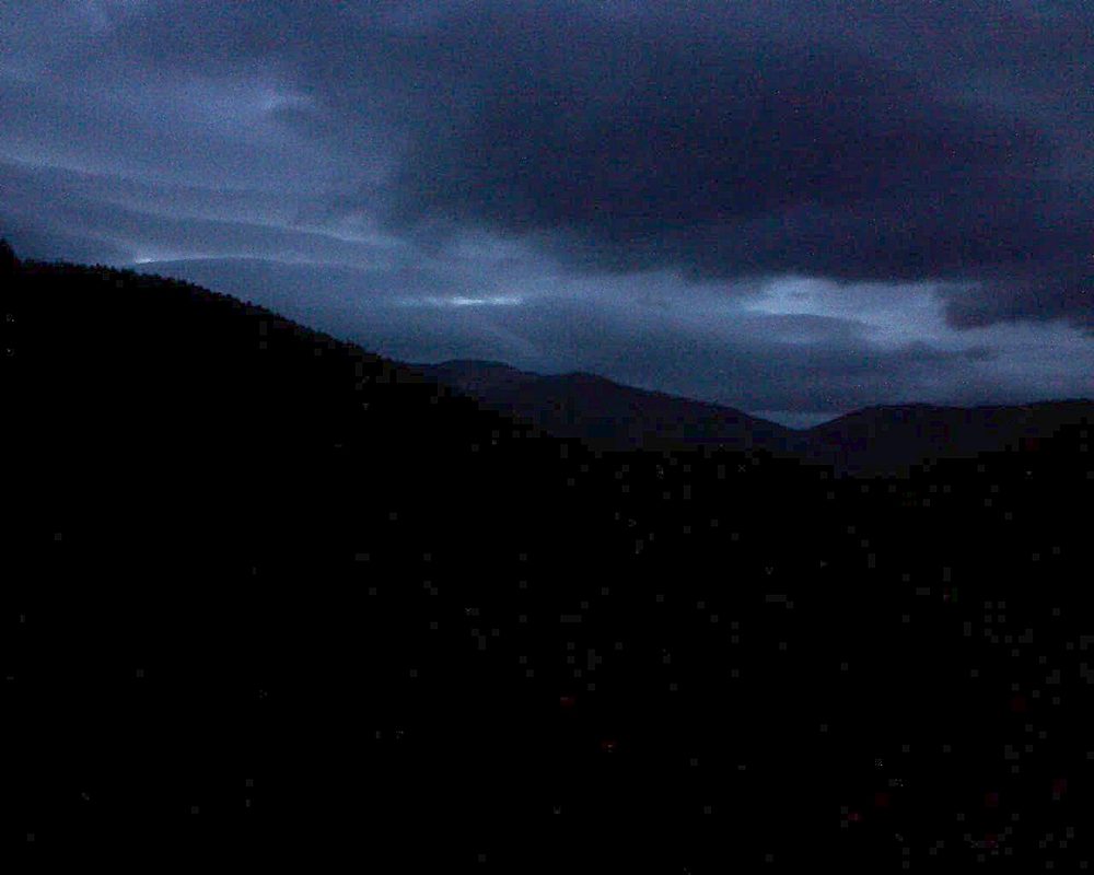 Le petit ballon vu depuis le Domaine Langmatt à Murbach le 02.10.2018 à 19:30 Le petit ballon (Alsace, Vosges) le 02.10.2018 à 19:30