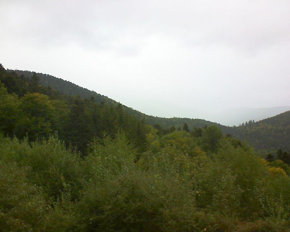 Le petit ballon vu depuis le Domaine Langmatt à Murbach le 03.10.2018 à 09:45 Le petit ballon (Alsace, Vosges) le 03.10.2018 à 09:45