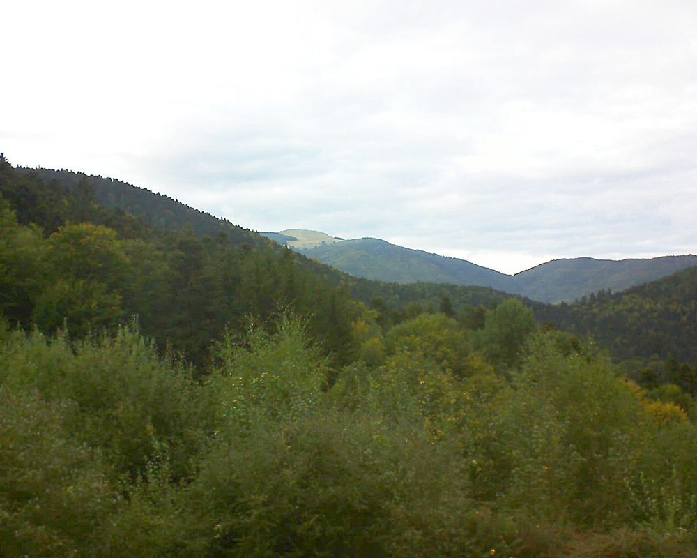Le petit ballon vu depuis le Domaine Langmatt à Murbach le 03.10.2018 à 18:00 Le petit ballon (Alsace, Vosges) le 03.10.2018 à 18:00