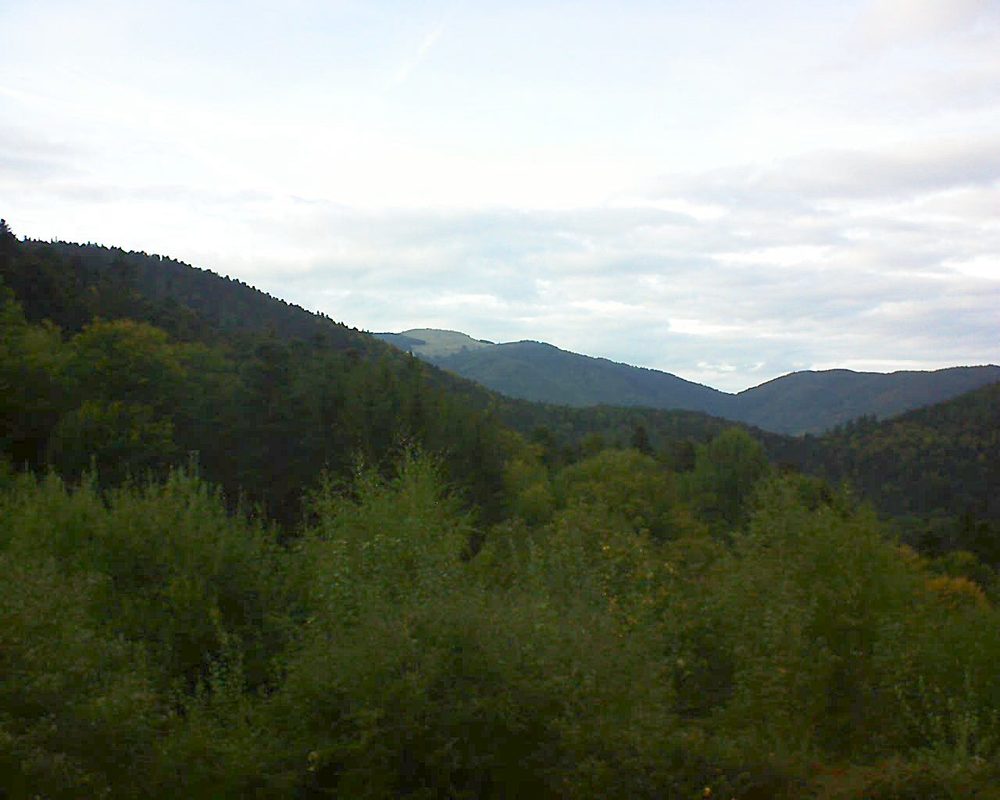 Le petit ballon vu depuis le Domaine Langmatt à Murbach le 03.10.2018 à 18:15 Le petit ballon (Alsace, Vosges) le 03.10.2018 à 18:15