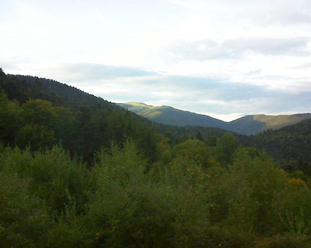Le petit ballon vu depuis le Domaine Langmatt à Murbach le 03.10.2018 à 18:30 Le petit ballon (Alsace, Vosges) le 03.10.2018 à 18:30