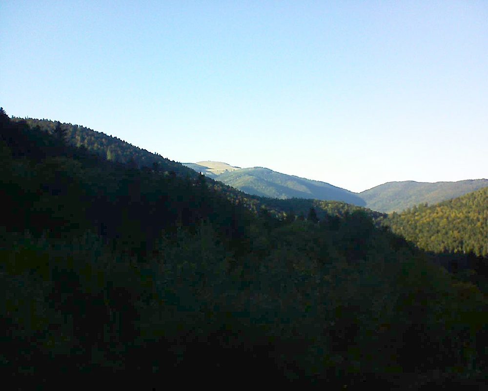 Le petit ballon vu depuis le Domaine Langmatt à Murbach le 04.10.2018 à 17:30 Le petit ballon (Alsace, Vosges) le 04.10.2018 à 17:30
