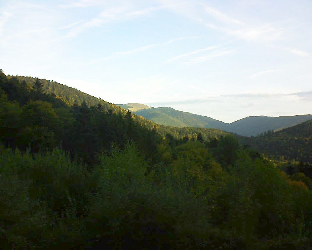 Le petit ballon vu depuis le Domaine Langmatt à Murbach le 06.10.2018 à 08:15 Le petit ballon (Alsace, Vosges) le 06.10.2018 à 08:15