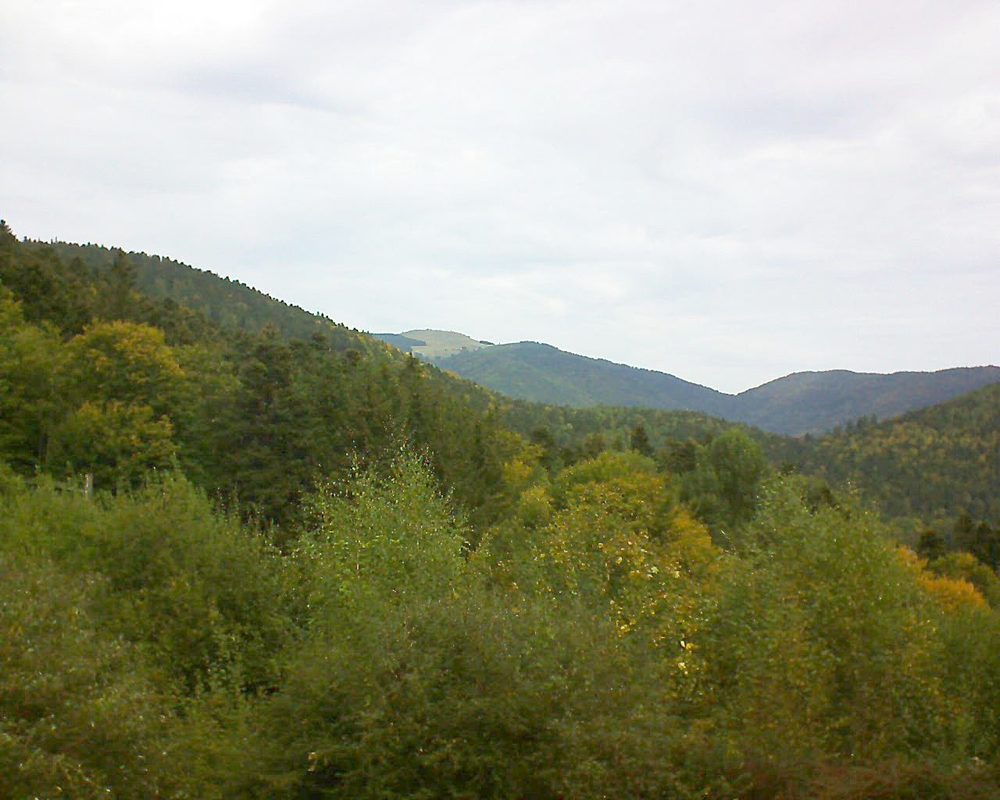 Le petit ballon vu depuis le Domaine Langmatt à Murbach le 06.10.2018 à 12:00 Le petit ballon (Alsace, Vosges) le 06.10.2018 à 12:00