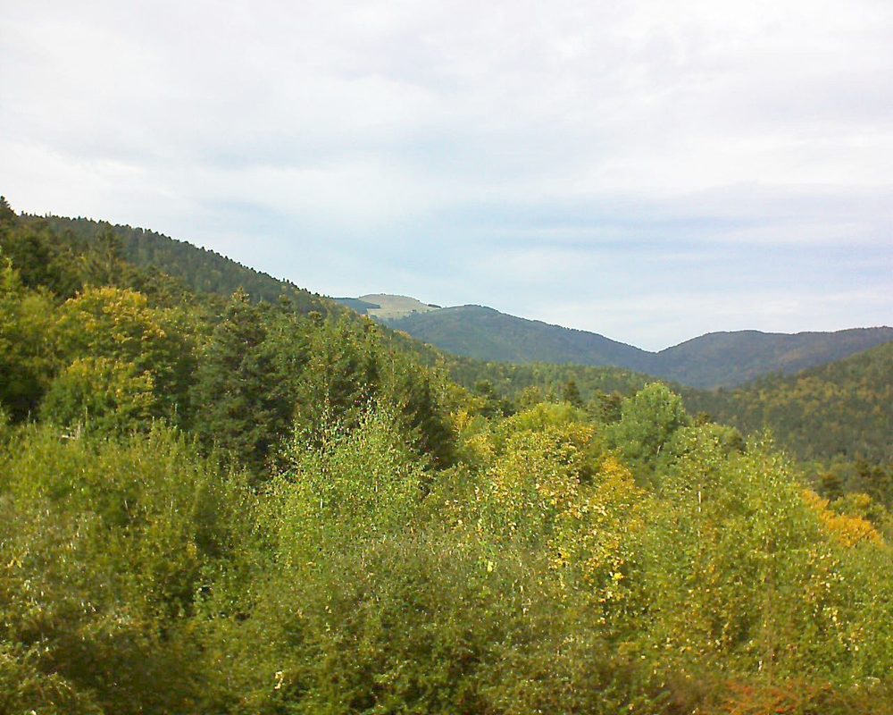 Le petit ballon vu depuis le Domaine Langmatt à Murbach le 06.10.2018 à 14:45 Le petit ballon (Alsace, Vosges) le 06.10.2018 à 14:45