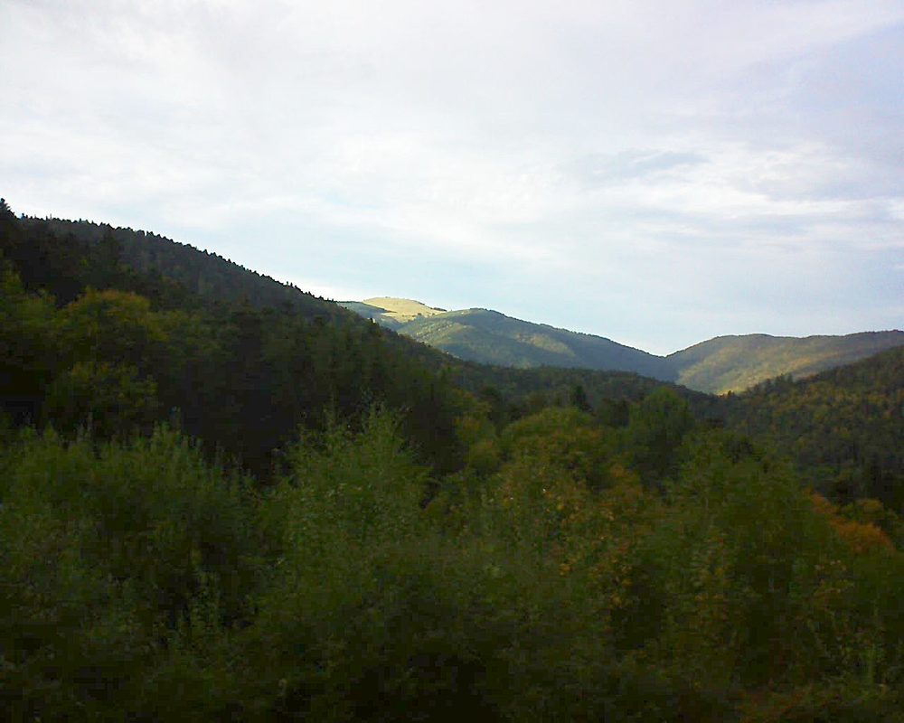 Le petit ballon vu depuis le Domaine Langmatt à Murbach le 06.10.2018 à 17:30 Le petit ballon (Alsace, Vosges) le 06.10.2018 à 17:30