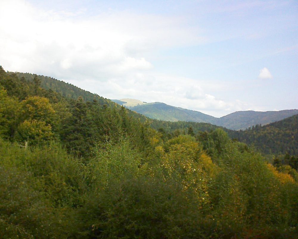 Le petit ballon vu depuis le Domaine Langmatt à Murbach le 07.10.2018 à 11:15 Le petit ballon (Alsace, Vosges) le 07.10.2018 à 11:15