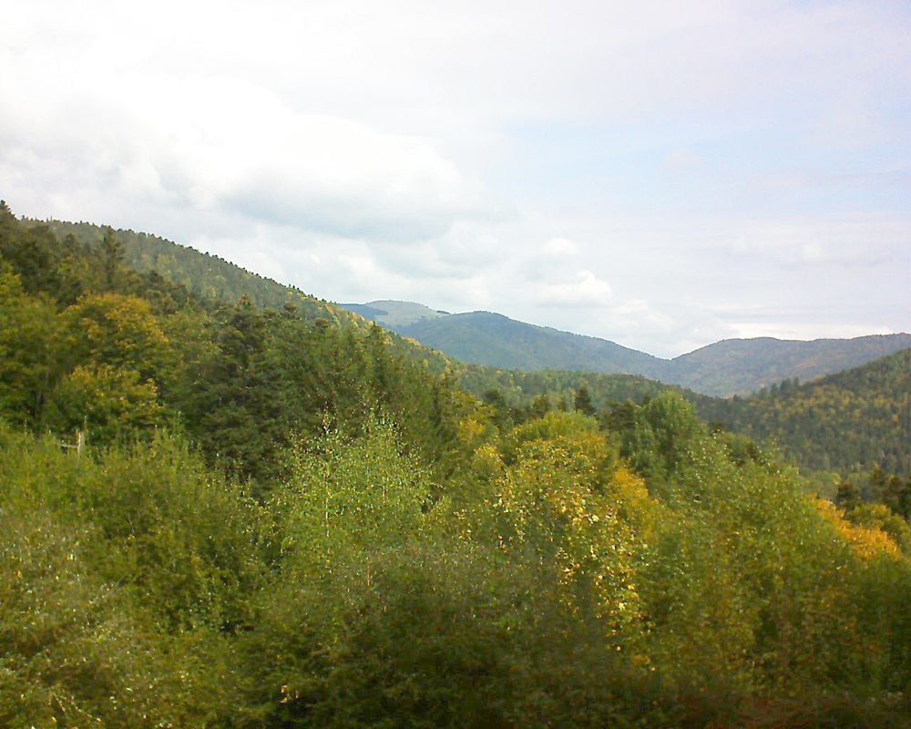 Le petit ballon vu depuis le Domaine Langmatt à Murbach le 07.10.2018 à 11:30 Le petit ballon (Alsace, Vosges) le 07.10.2018 à 11:30