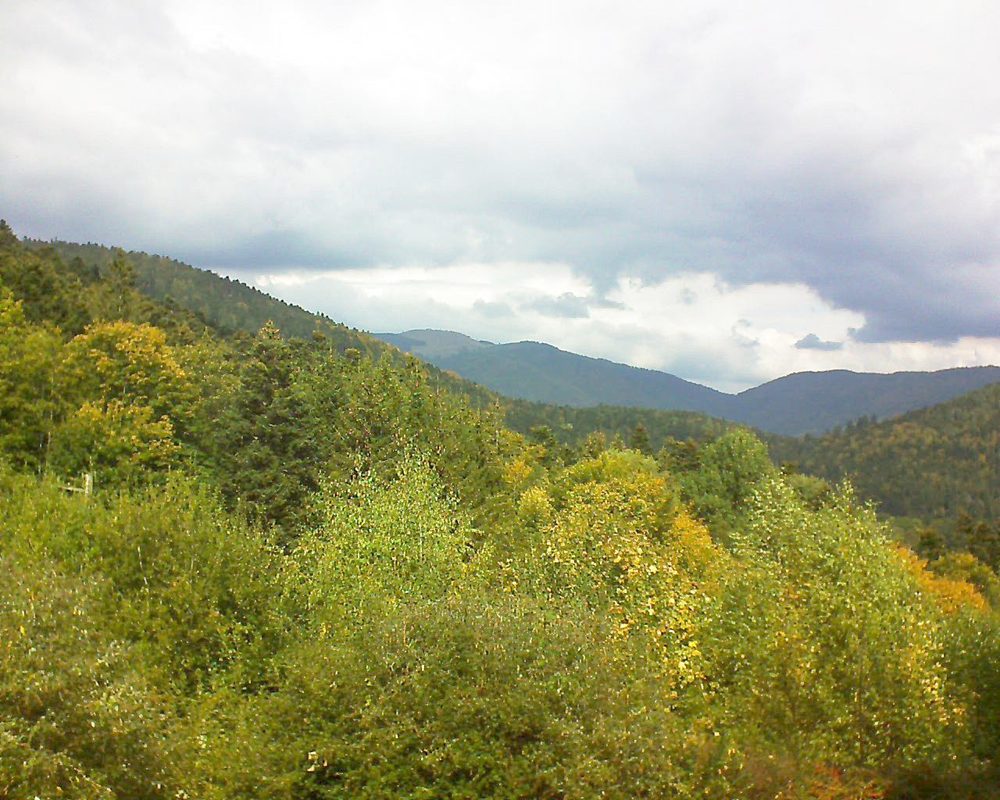 Le petit ballon vu depuis le Domaine Langmatt à Murbach le 07.10.2018 à 12:45 Le petit ballon (Alsace, Vosges) le 07.10.2018 à 12:45