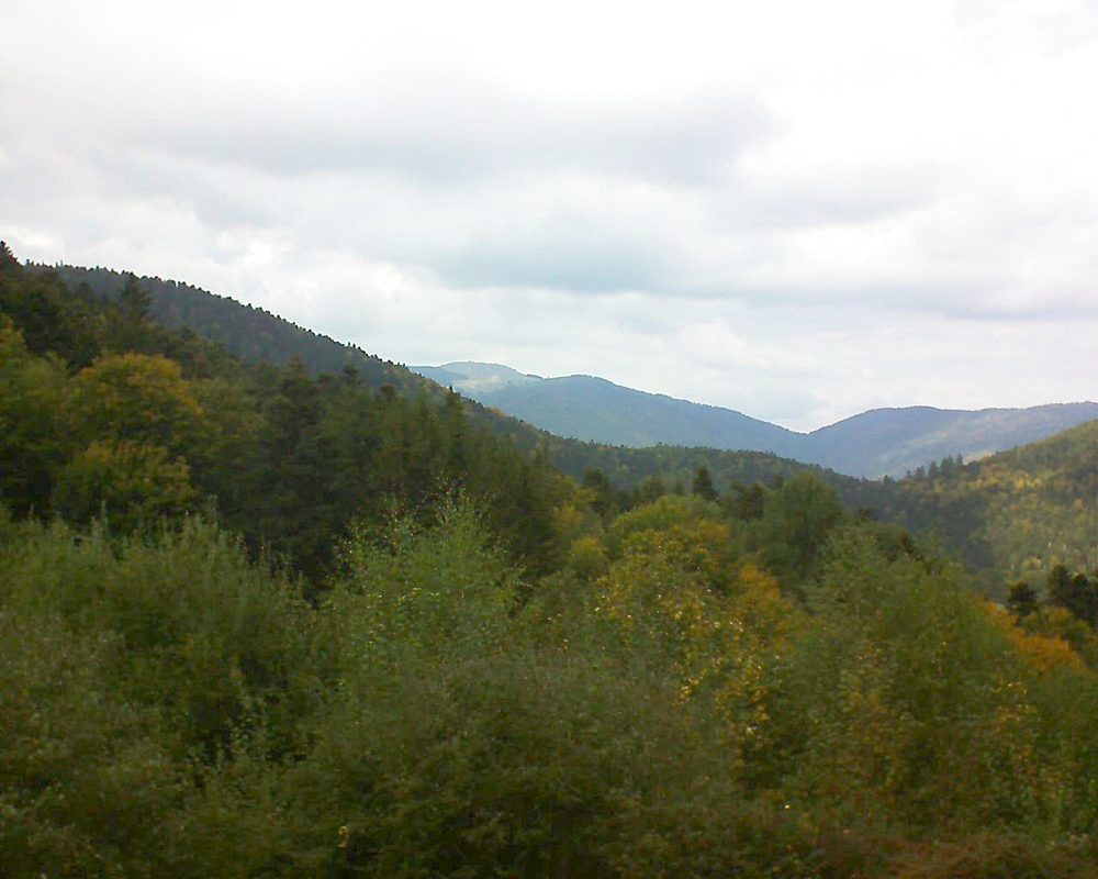 Le petit ballon vu depuis le Domaine Langmatt à Murbach le 07.10.2018 à 14:00 Le petit ballon (Alsace, Vosges) le 07.10.2018 à 14:00