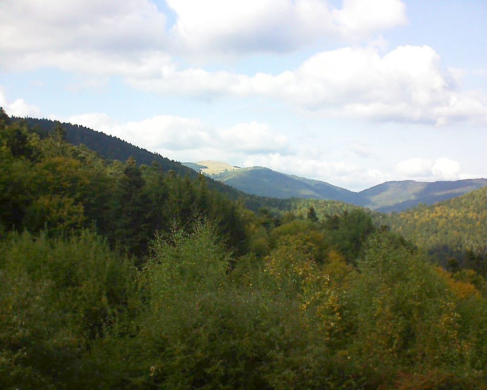 Le petit ballon vu depuis le Domaine Langmatt à Murbach le 07.10.2018 à 15:45 Le petit ballon (Alsace, Vosges) le 07.10.2018 à 15:45